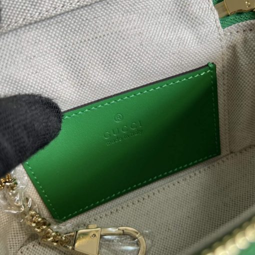 Gucci GG Matelassé Top Handle Mini Bag Green - Image 9