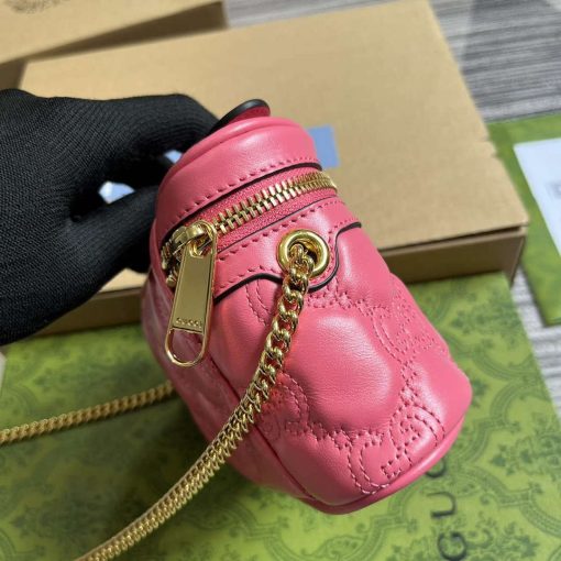 Gucci GG Matelassé Top Handle Mini Bag Pink - Image 3