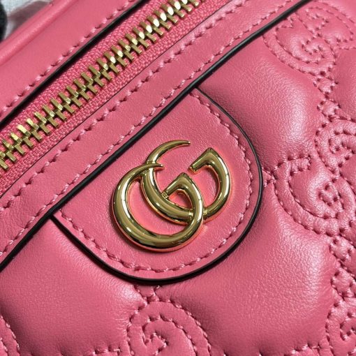 Gucci GG Matelassé Top Handle Mini Bag Pink - Image 6