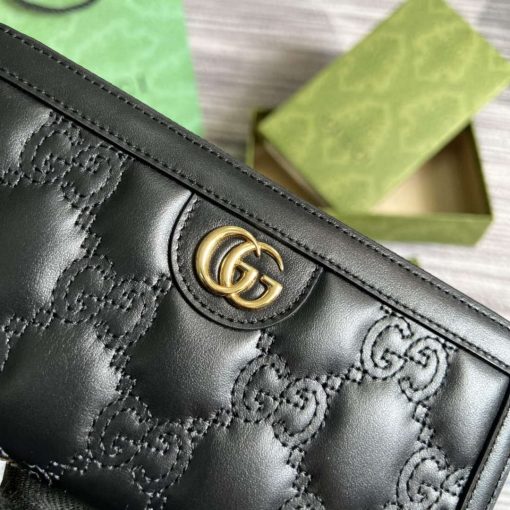 Gucci GG Matelassé Zip-around Wallet Black - Image 7