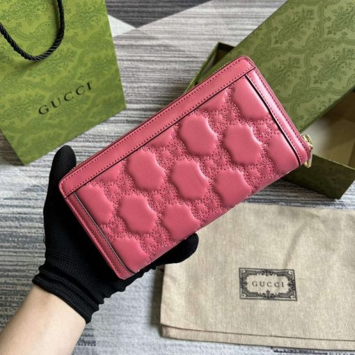 Gucci GG Matelassé Zip-around Wallet Rose Pink - Image 2