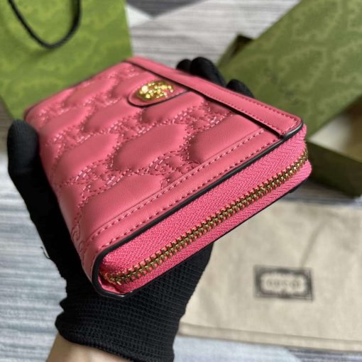 Gucci GG Matelassé Zip-around Wallet Rose Pink - Image 5