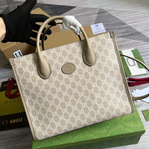 Gucci GG Small Tote Bag Beige - Image 4