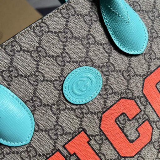 Gucci GG Small Tote Bag Blue Orange - Image 5