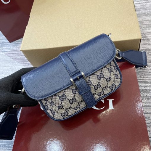 Gucci GG Super Mini Bag Dark Blue - Image 8