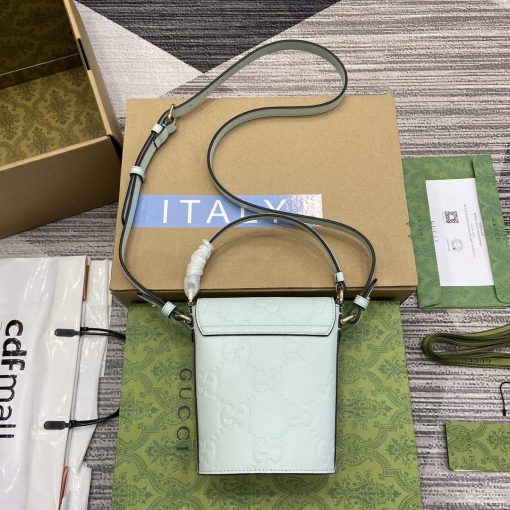 Gucci GG Super Mini Bucket Bag Pale Green - Image 2