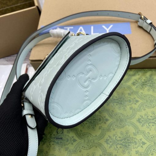 Gucci GG Super Mini Bucket Bag Pale Green - Image 5