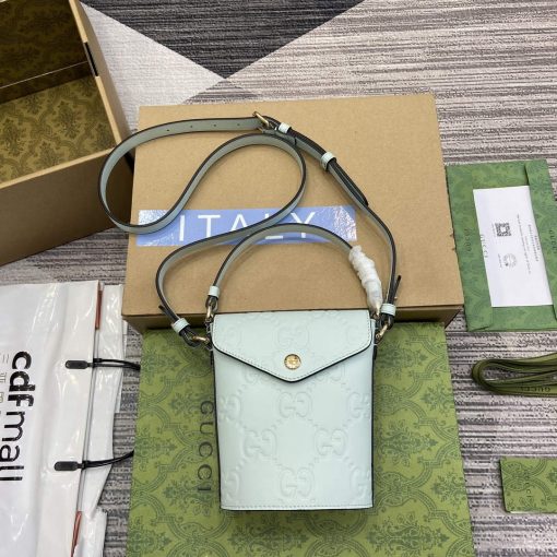 Gucci GG Super Mini Bucket Bag Pale Green