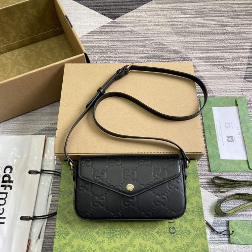 Gucci GG Super Mini Shoulder Bag Black