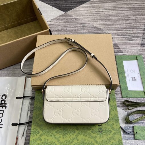 Gucci GG Super Mini Shoulder Bag White - Image 2