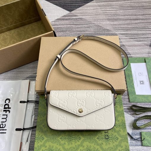 Gucci GG Super Mini Shoulder Bag White