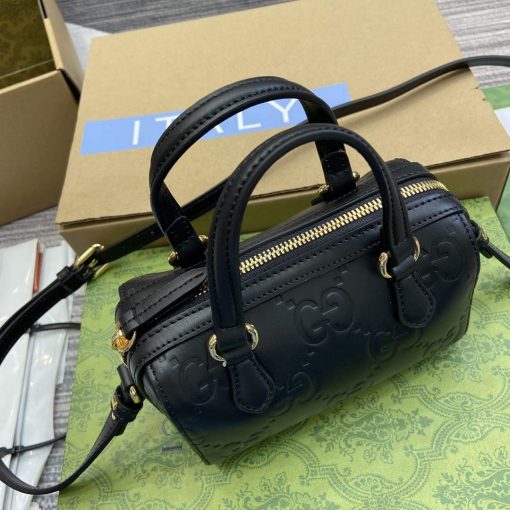 Gucci GG Super Mini Top Handle Bag Black - Image 5