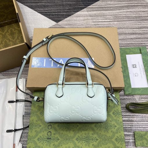 Gucci GG Super Mini Top Handle Bag Light Green - Image 2