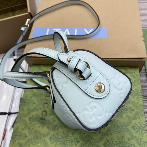 Gucci GG Super Mini Top Handle Bag Light Green - Image 3