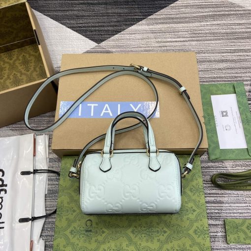 Gucci GG Super Mini Top Handle Bag Light Green