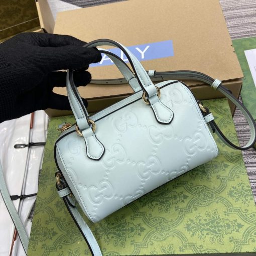 Gucci GG Super Mini Top Handle Bag Light Green - Image 10