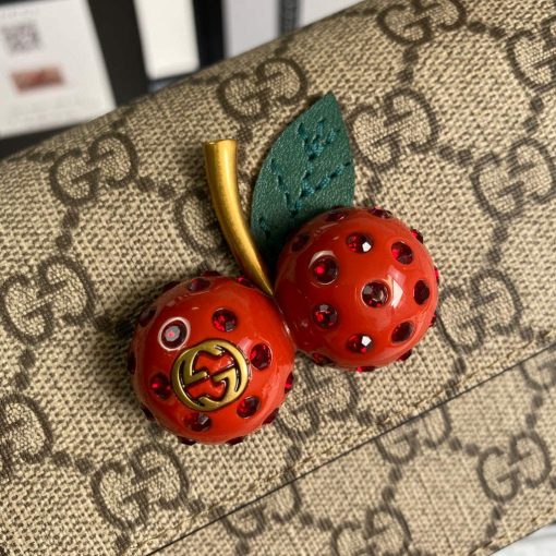 Gucci GG Supreme Mini Bag With Cherries Red - Image 4