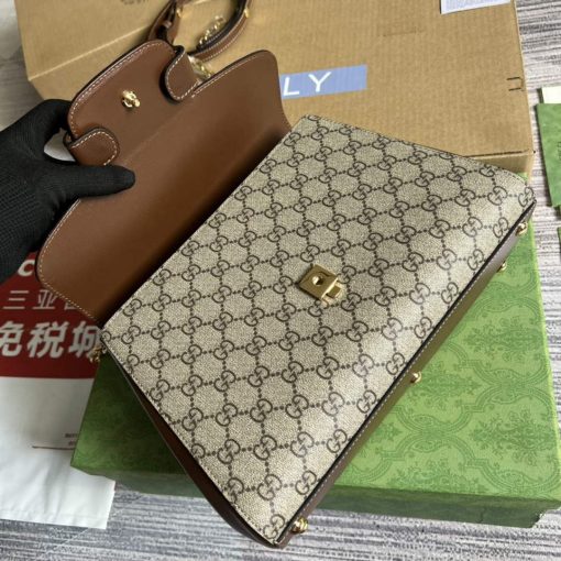 Gucci Horsebit 1955 Medium Bag Beige Brown - Image 7