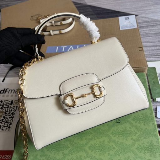 Gucci Horsebit 1955 Medium Bag White - Image 4