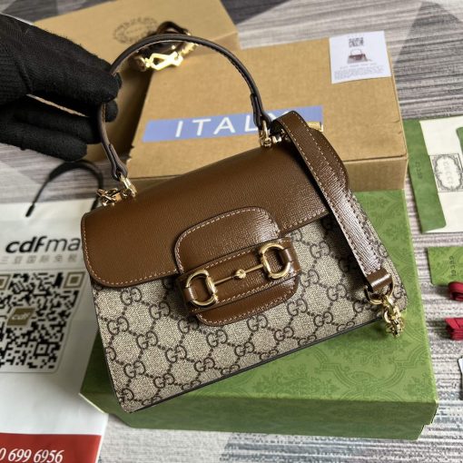 Gucci Horsebit 1955 Mini Bag Beige Brown