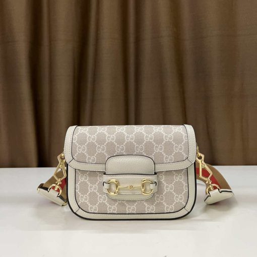 Gucci Horsebit 1955 Mini Bag Beige Leather