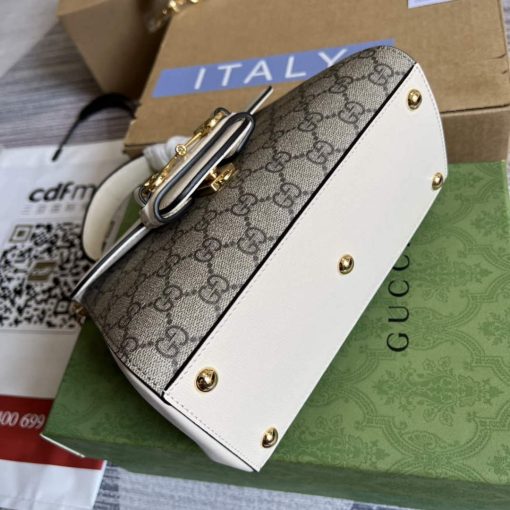 Gucci Horsebit 1955 Mini Bag Beige White - Image 6