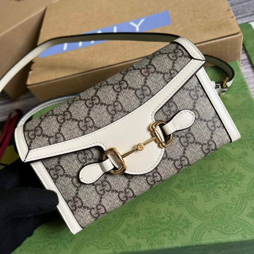 Gucci Horsebit 1955 Mini Bag White - Image 4