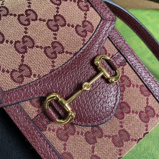 Gucci Horsebit 1955 Mini Bag Wine Red - Image 4