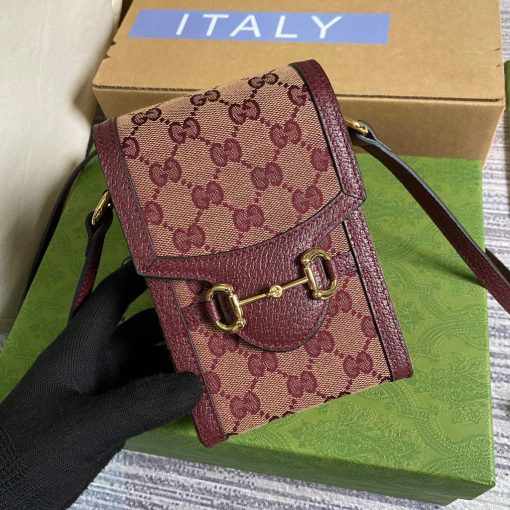 Gucci Horsebit 1955 Mini Bag Wine Red - Image 5