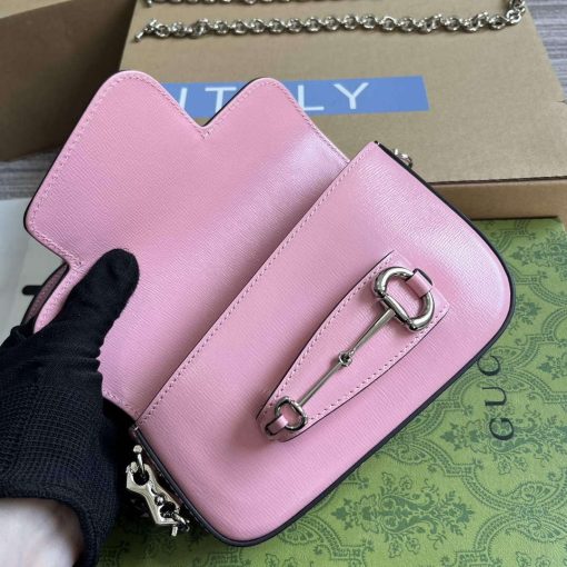 Gucci Horsebit 1955 Mini Shoulder Bag Pink - Image 7