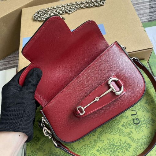 Gucci Horsebit 1955 Mini Shoulder Bag Red - Image 8