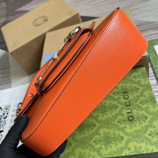 Gucci Horsebit 1955 Shoulder Bag Orange - Image 6