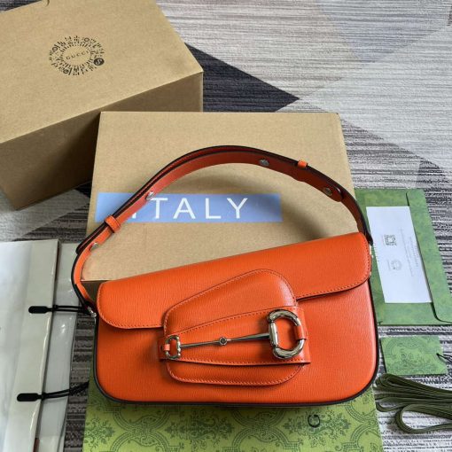 Gucci Horsebit 1955 Shoulder Bag Orange