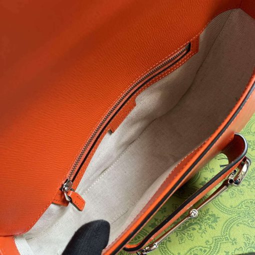 Gucci Horsebit 1955 Shoulder Bag Orange - Image 9