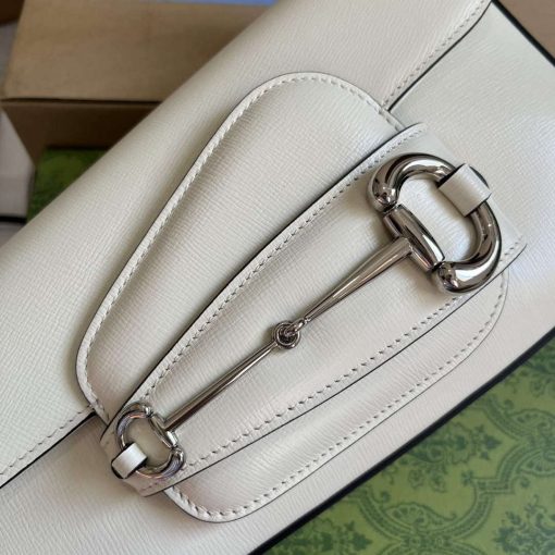 Gucci Horsebit 1955 Shoulder Bag White - Image 5