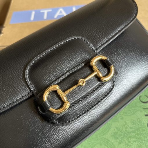 Gucci Horsebit 1955 Small Shoulder Bag Black - Image 5