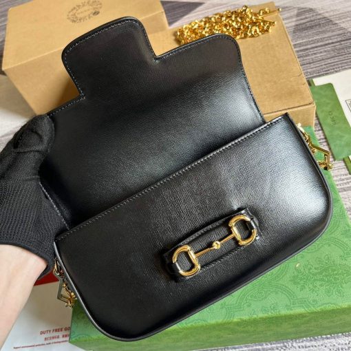 Gucci Horsebit 1955 Small Shoulder Bag Black - Image 7