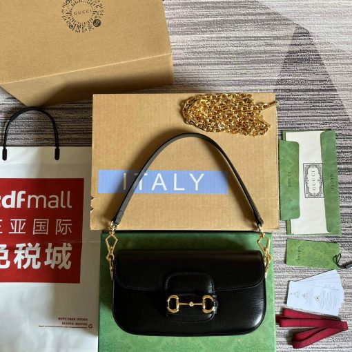 Gucci Horsebit 1955 Small Shoulder Bag Black