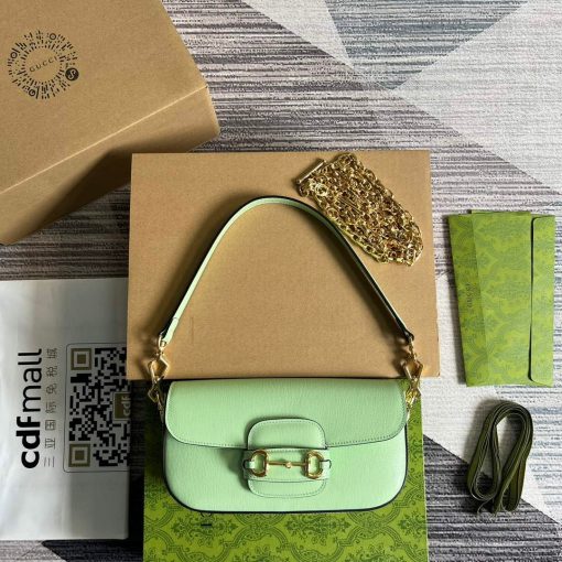 Gucci Horsebit 1955 Small Shoulder Bag Green