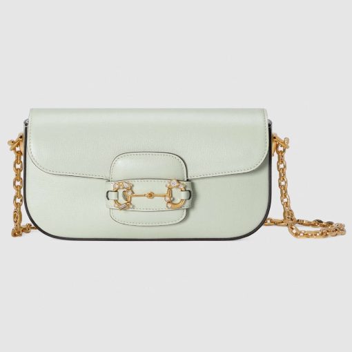 Gucci Horsebit 1955 Small Shoulder Bag Mint Green