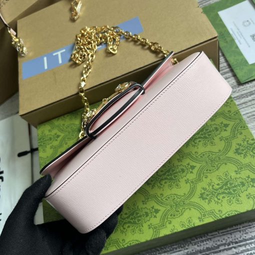 Gucci Horsebit 1955 Small Shoulder Bag Pink - Image 6