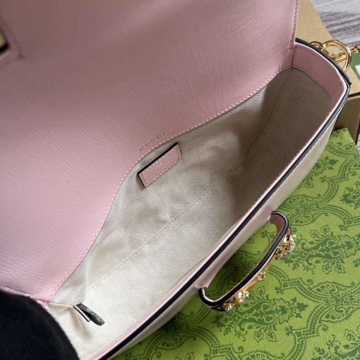 Gucci Horsebit 1955 Small Shoulder Bag Pink - Image 8
