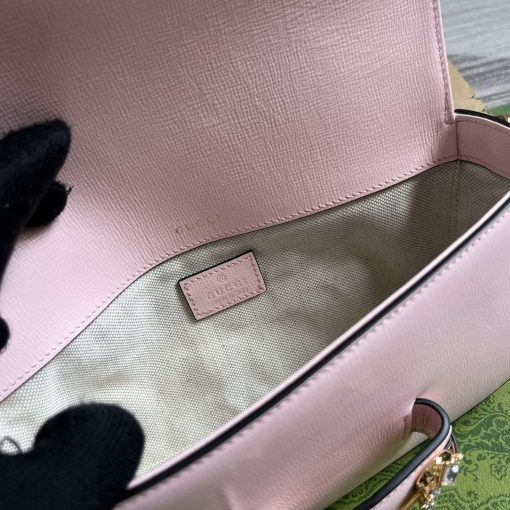 Gucci Horsebit 1955 Small Shoulder Bag Pink - Image 9