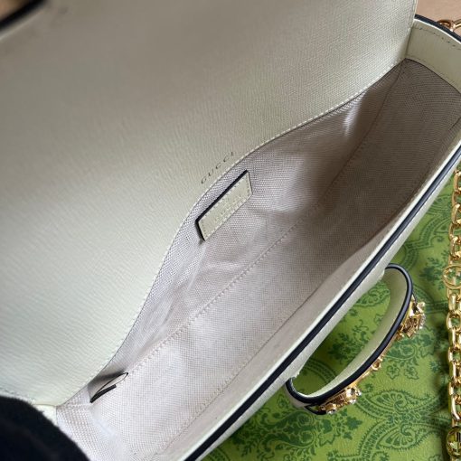 Gucci Horsebit 1955 Small Shoulder Bag White - Image 8