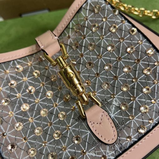 Gucci Jackie 1961 Mini Crystal Bag Pink - Image 3