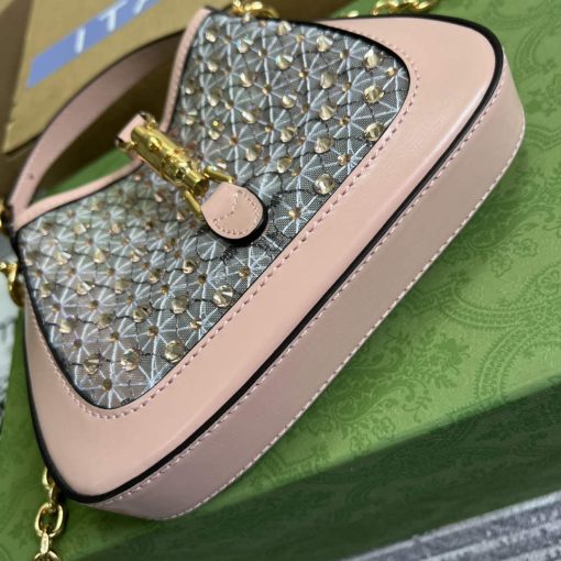 Gucci Jackie 1961 Mini Crystal Bag Pink - Image 7