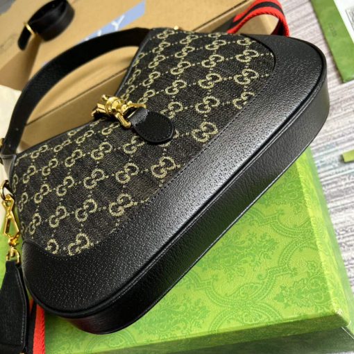 Gucci Jackie 1961 Small GG Shoulder Bag Black - Image 7