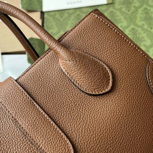 Gucci Jackie 1961 Small Natural Grain Tote In Brown Leather - Image 7