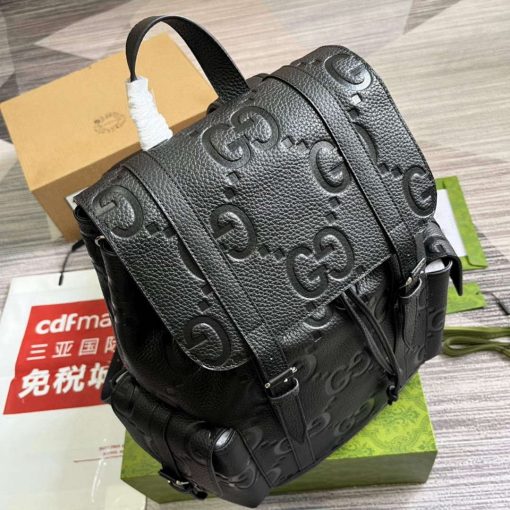 Gucci Jumbo GG Backpack Black - Image 4