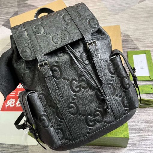 Gucci Jumbo GG Backpack Black - Image 5